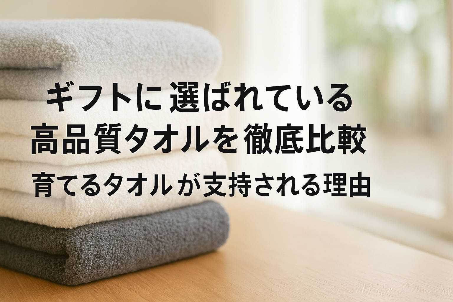 ギフトに選ばれている高品質タオルを徹底比較| 育てるタオルが支持される理由
