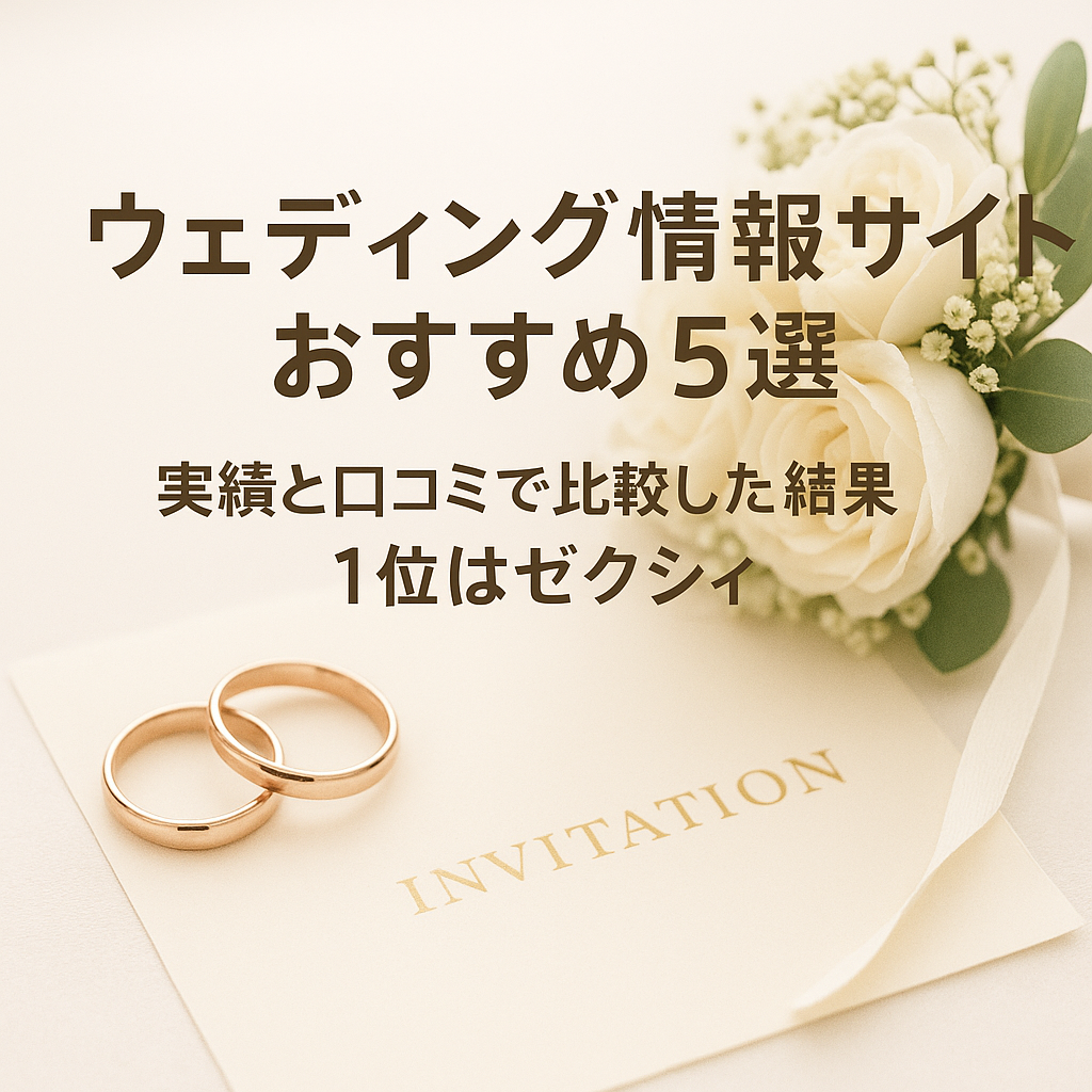 ウェディング情報サイトおすすめ5選| 実績と口コミで比較した結果1位はゼクシィ