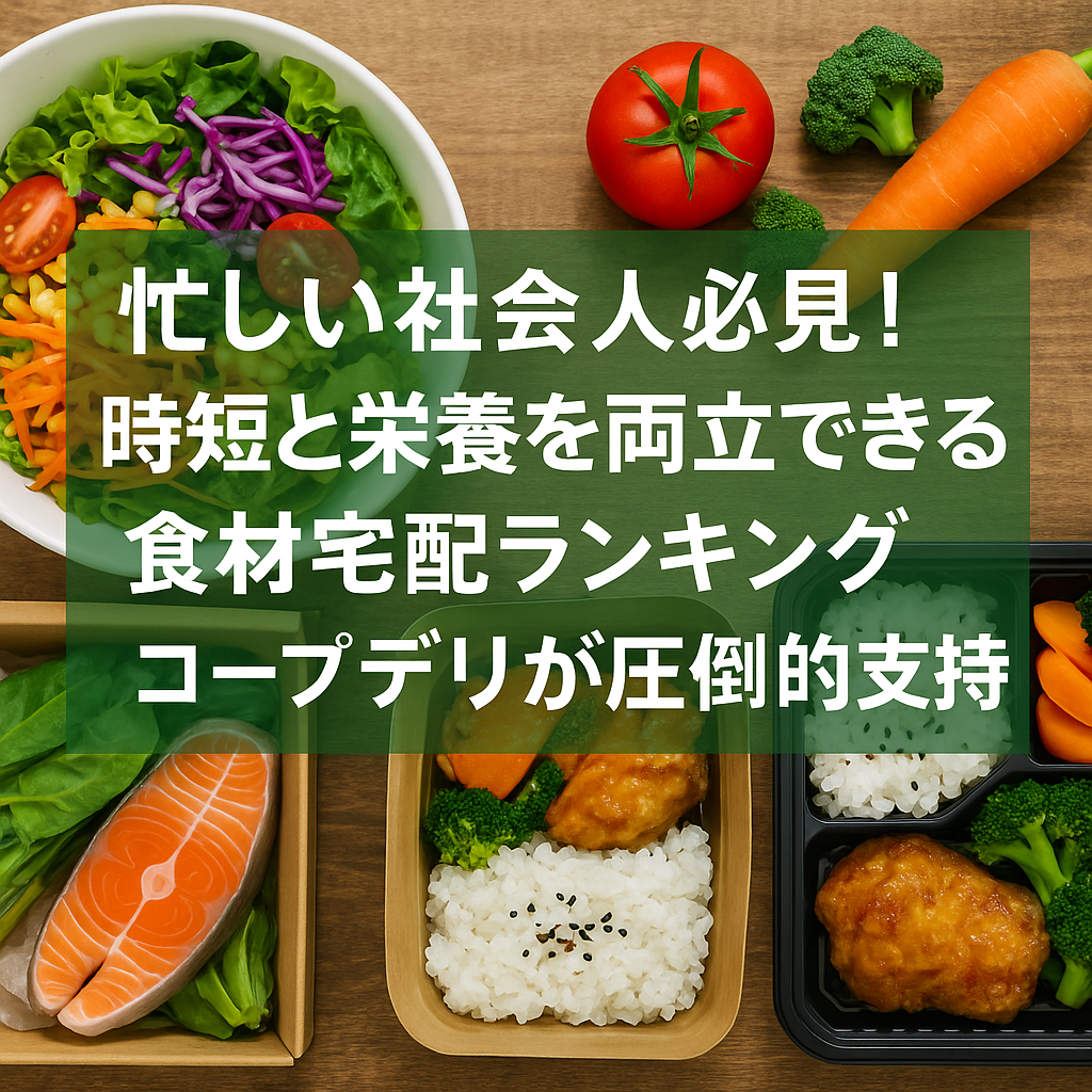 忙しい社会人必見!時短と栄養を両立できる食材宅配ランキング| コープデリが圧倒的支持