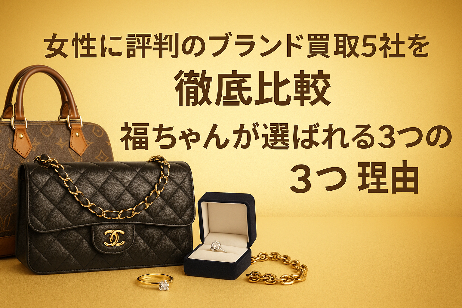 女性に評判のブランド買取5社を徹底比較| 福ちゃんが選ばれる3つの理由
