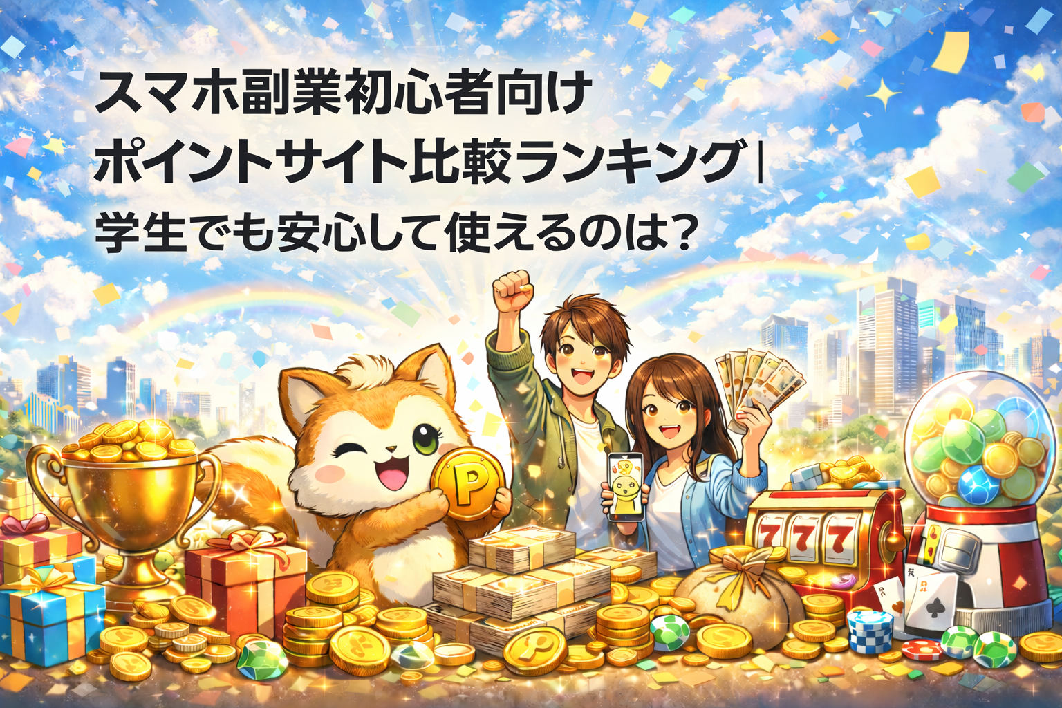 スマホ副業初心者向けポイントサイト比較ランキング｜学生でも安心して使えるのは？