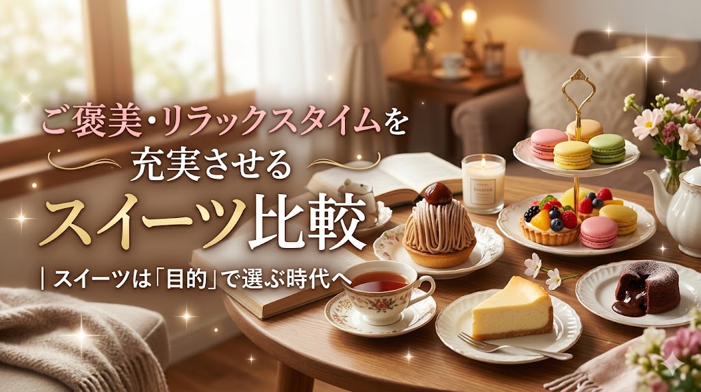 ご褒美・リラックスタイムを充実させるスイーツ比較