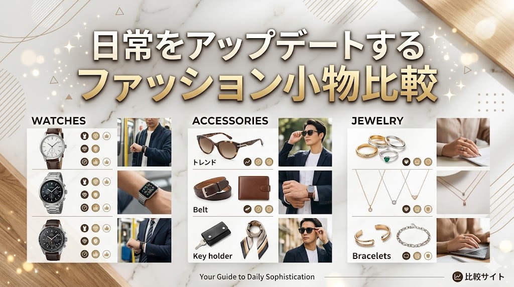 ライフスタイル別で選ぶファッション小物比較
