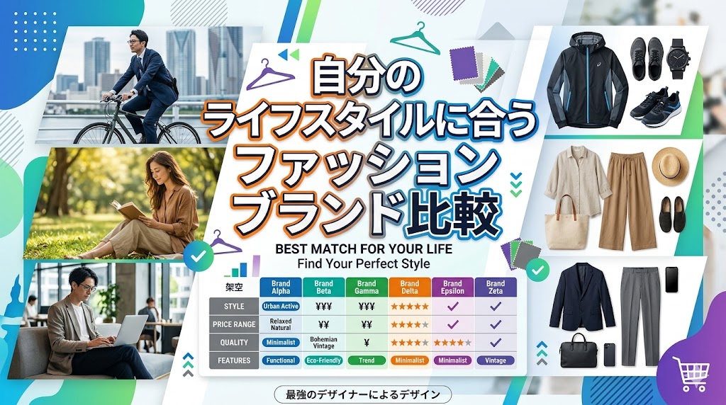 ライフスタイル別で選ぶファッション比較